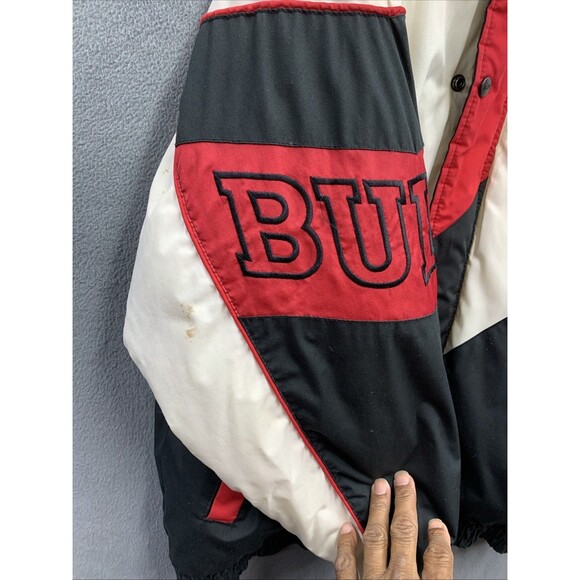 Vintage 90s NBA Chicago Bulls Pro Player Puffer Jacket NBA Full Zip Size M rare - Picture 13 of 16